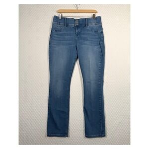 Laurie Felt Silky Curve Straight Leg Jeans Sz L Med Wash Blue High Rise Casual